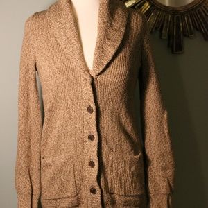 Ralph Lauren Brown button up sweater. NWOT.